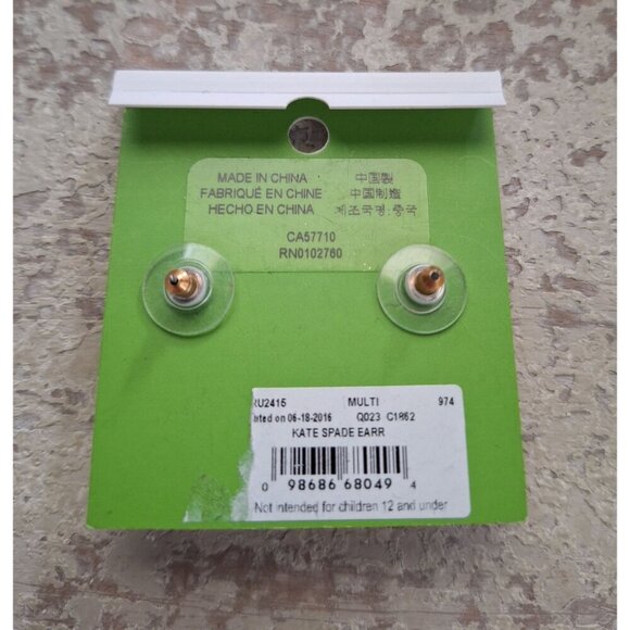 NEW Kate Spade New York Pink & Purple Gemstone Cluster Stud Earrings - Picture 2 of 2